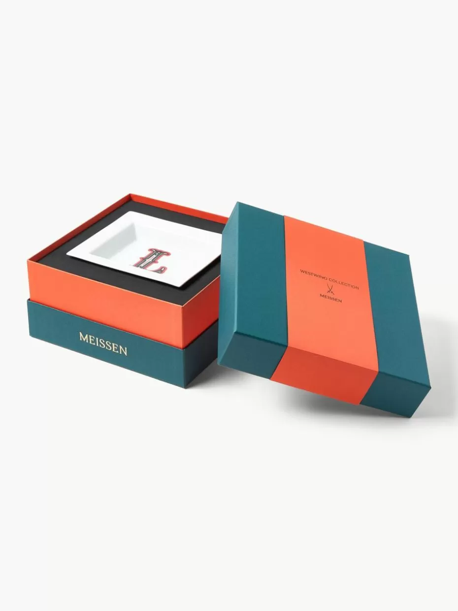 Dekoschalen-Westwing Collection x MEISSEN, handgefertigte Vide-Poche Initias mit Dekor L