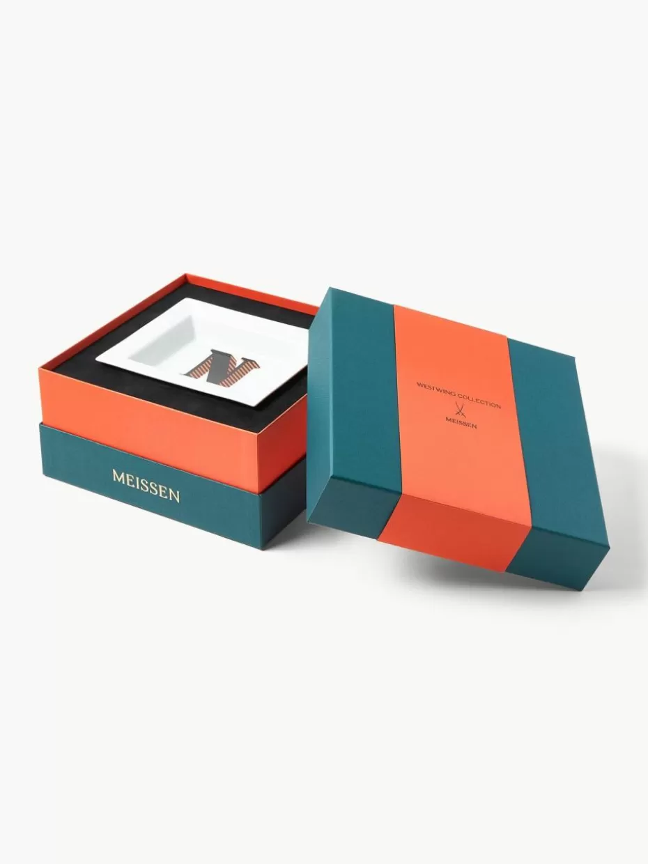 Dekoschalen-Westwing Collection x MEISSE, hadgefertigte Vide-Poche Iitials mit Dekor N