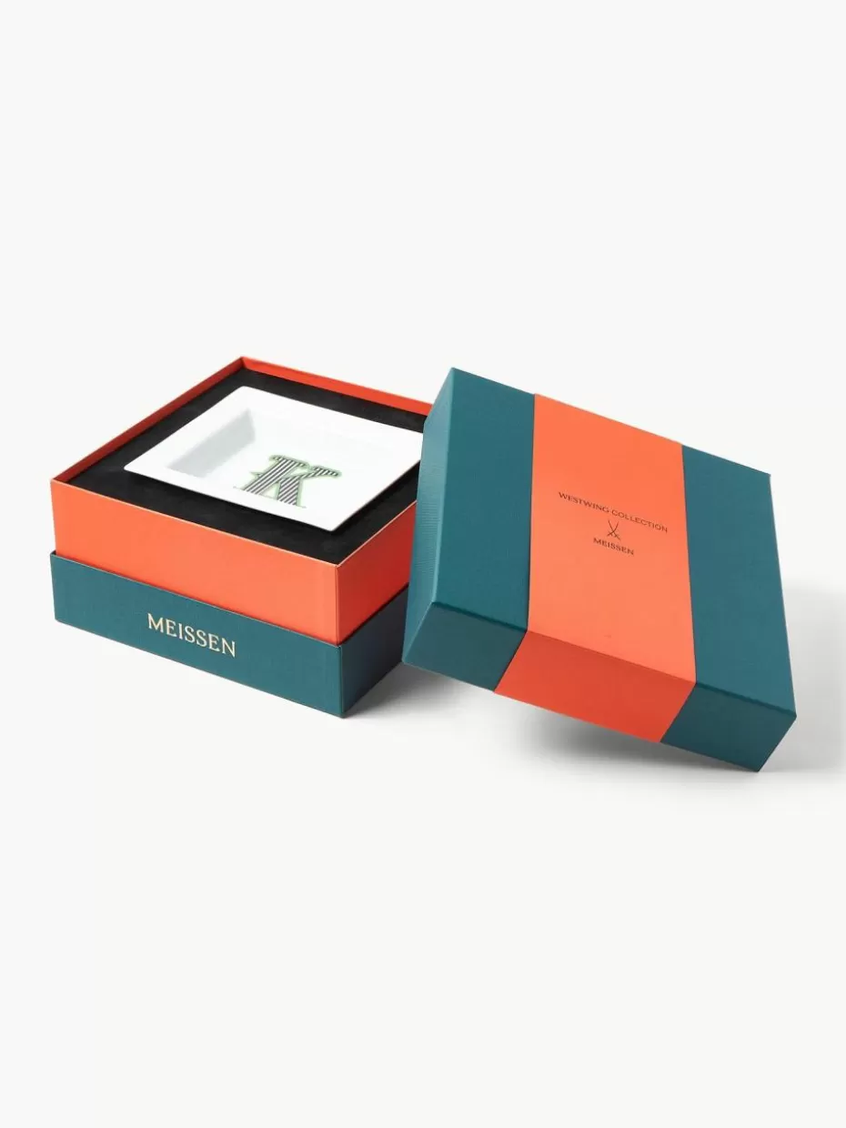 Dekoschalen-Westwing Collection x MEISSEN, handgefertigte Vide-Poche Initials mit Deor K