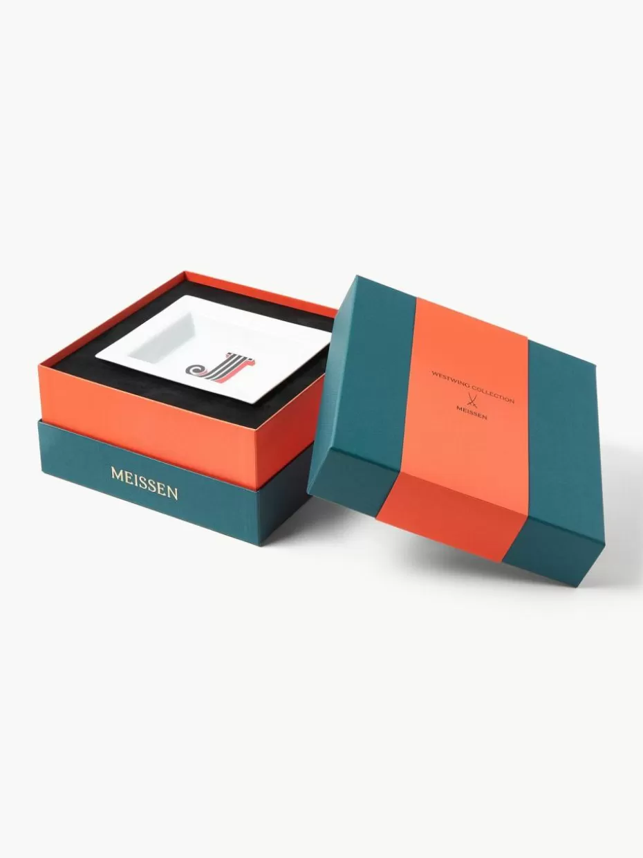 Dekoschalen-Westwing Collection x MEISSEN, handgefertigte Vide-Poche Initials mit Dekor J