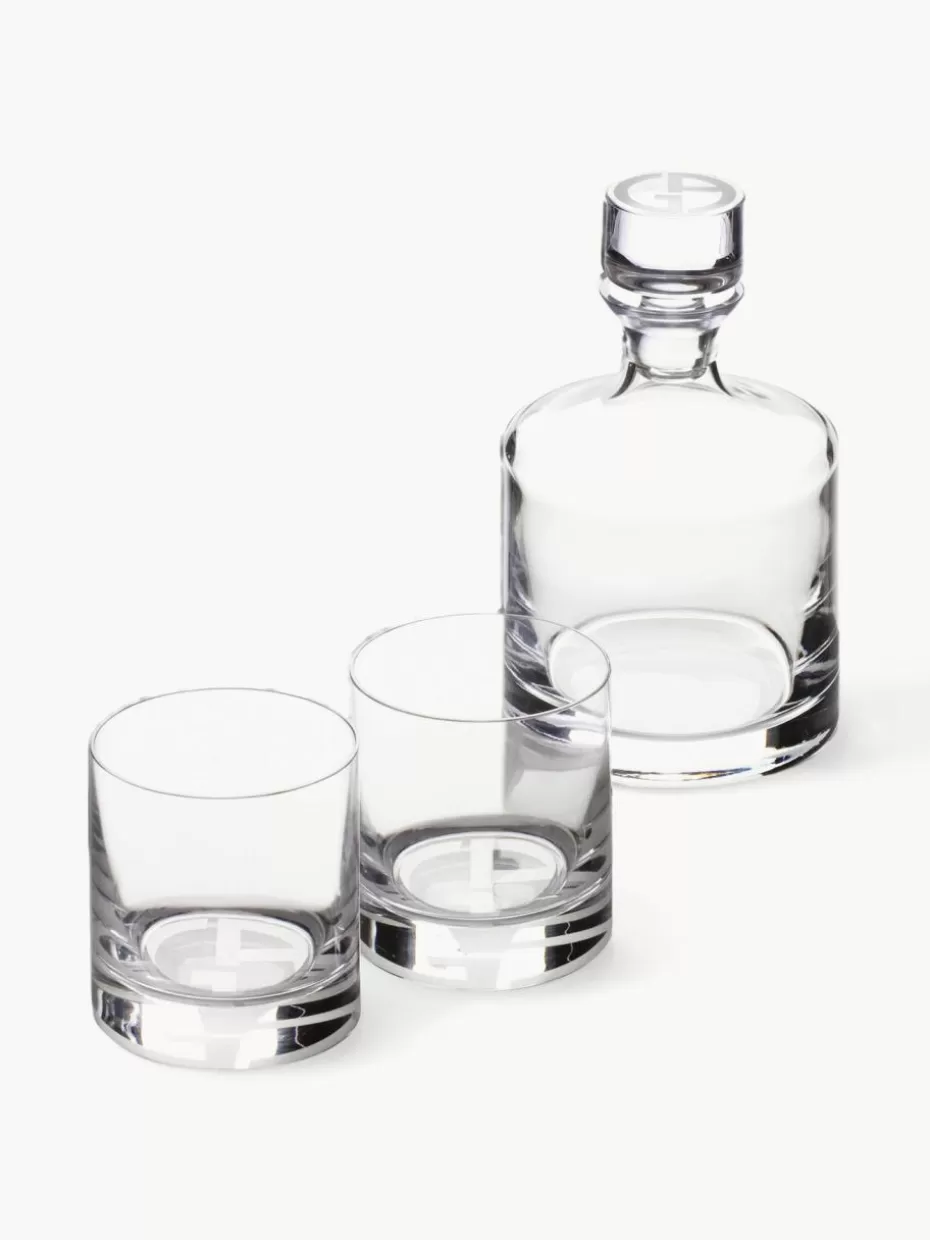 Kannen & Karaffen-Armani Casa Whisky-Set Corelli aus Kristallglas, 3-tlg.
