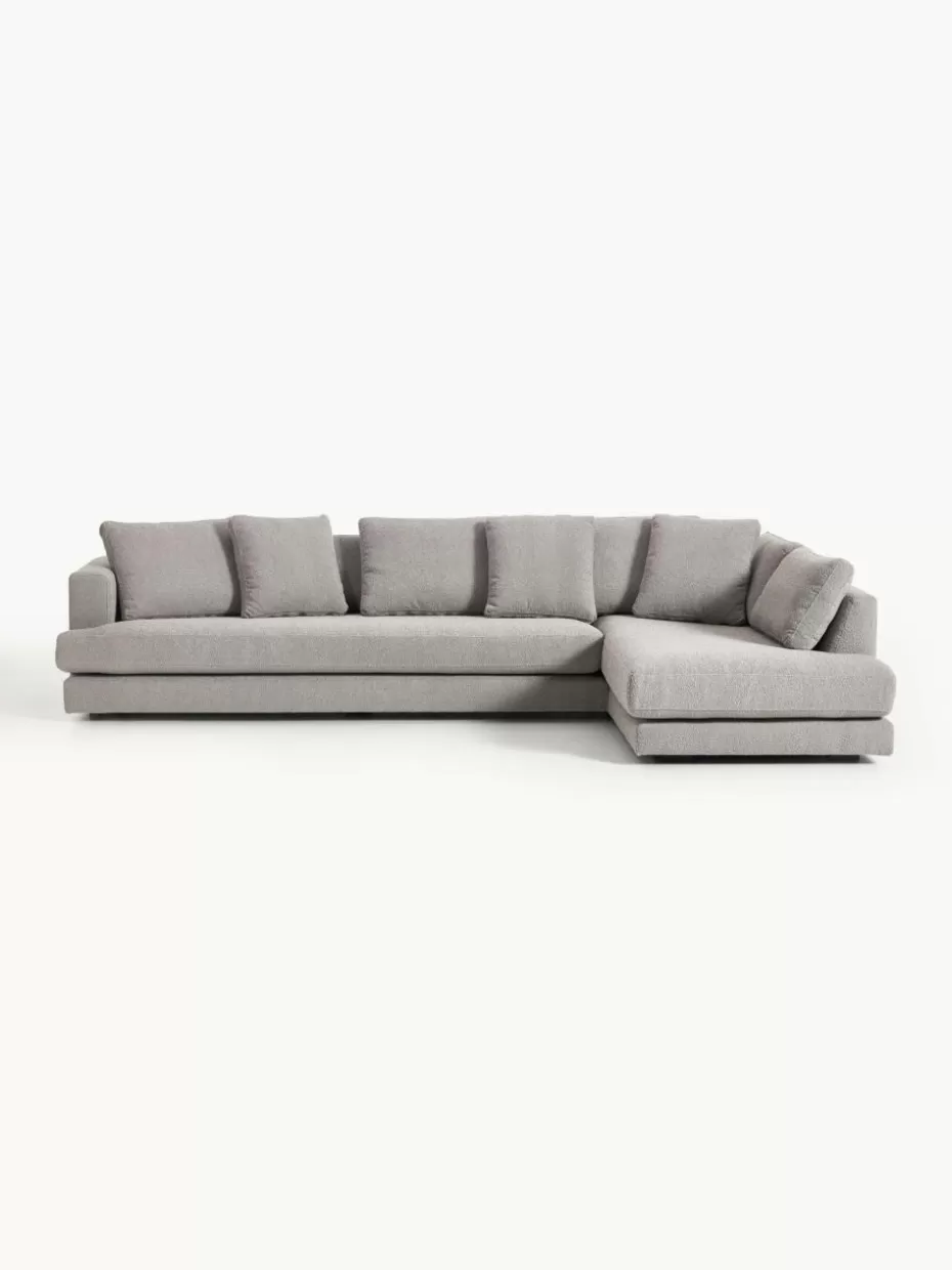 Sofas | Sofaserien-Westwing Collection XL Bouclé-Ecksofa Tribeca Bouclé Grau