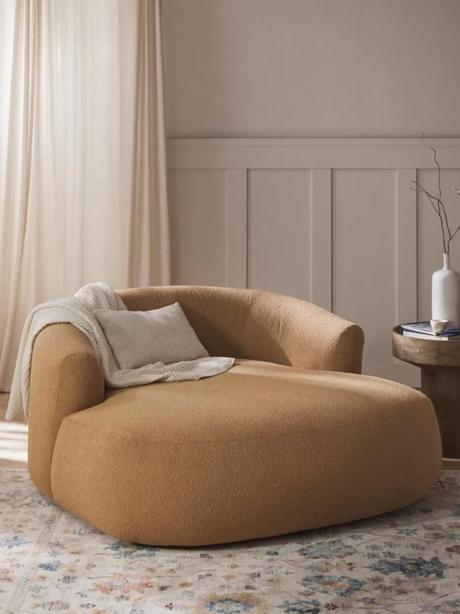 Sessel | Sofaserien-Westwing Collection XL Bouclé-Loungesessel Sofia Bouclé Beige