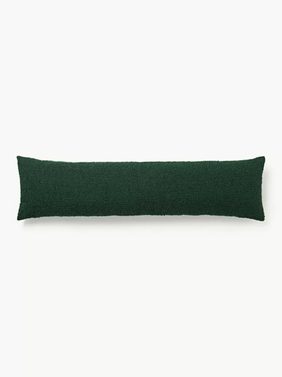 Dekokissen-Westwing Collection XL Kissen Bellamie Bouclé Dunkelgrün