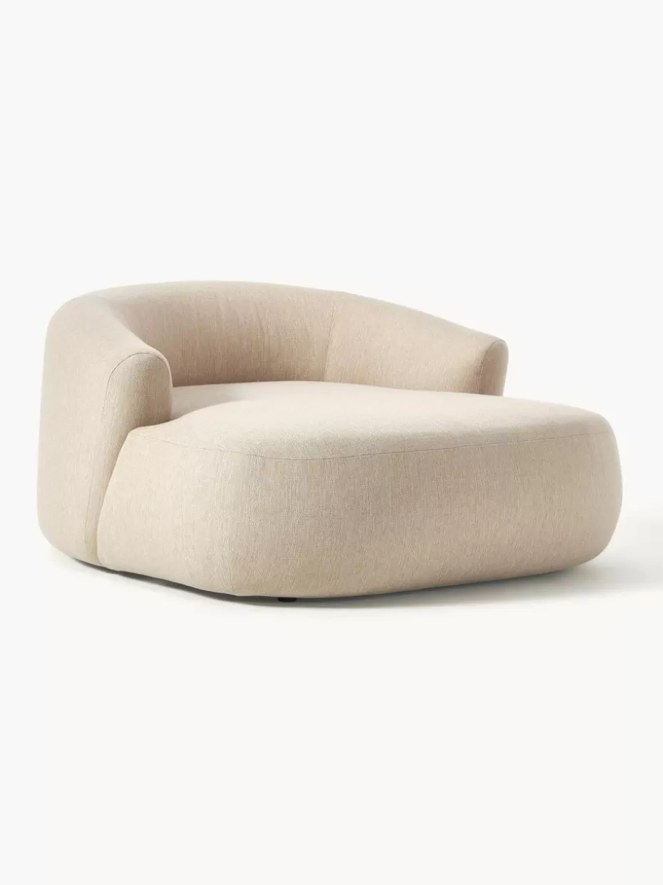 Sessel | Sofaserien-Westwing Collection XL Loungesessel Sofia Webstoff Hellbeige