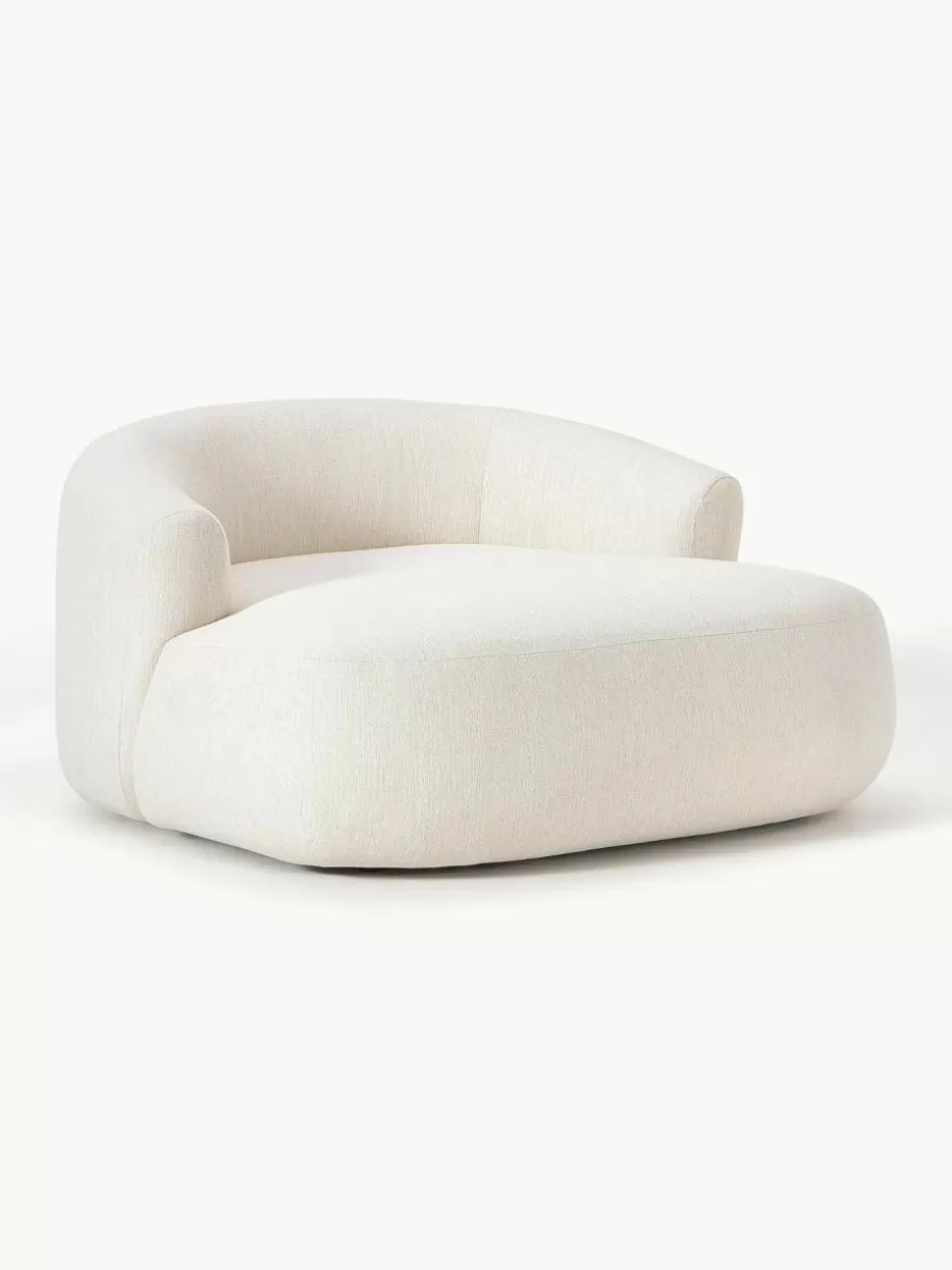 Sessel | Sofaserien-Westwing Collection XL Loungesessel Sofia Webstoff Cremeweiß