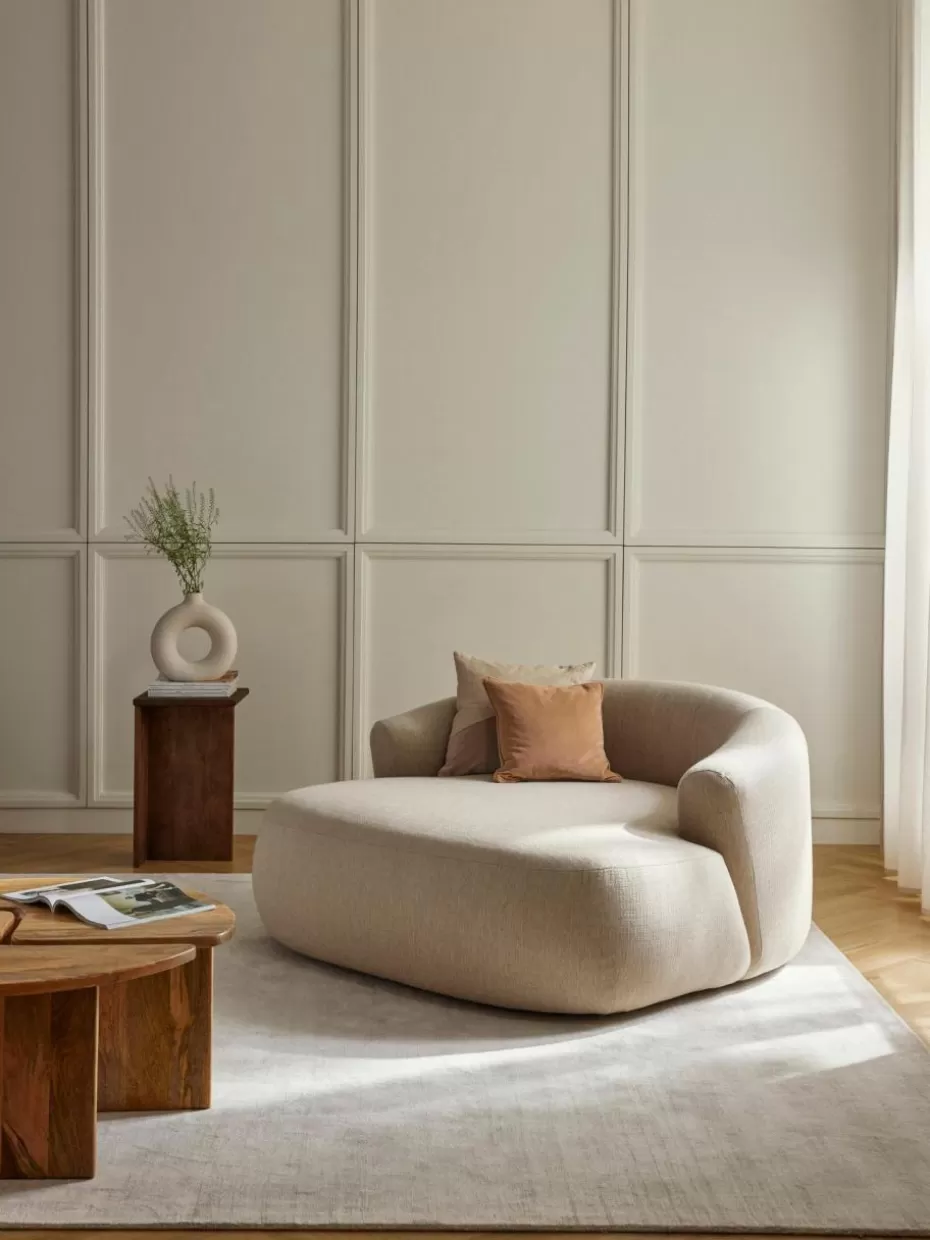 Sessel | Sofaserien-Westwing Collection XL Loungesessel Sofia Webstoff Hellbeige