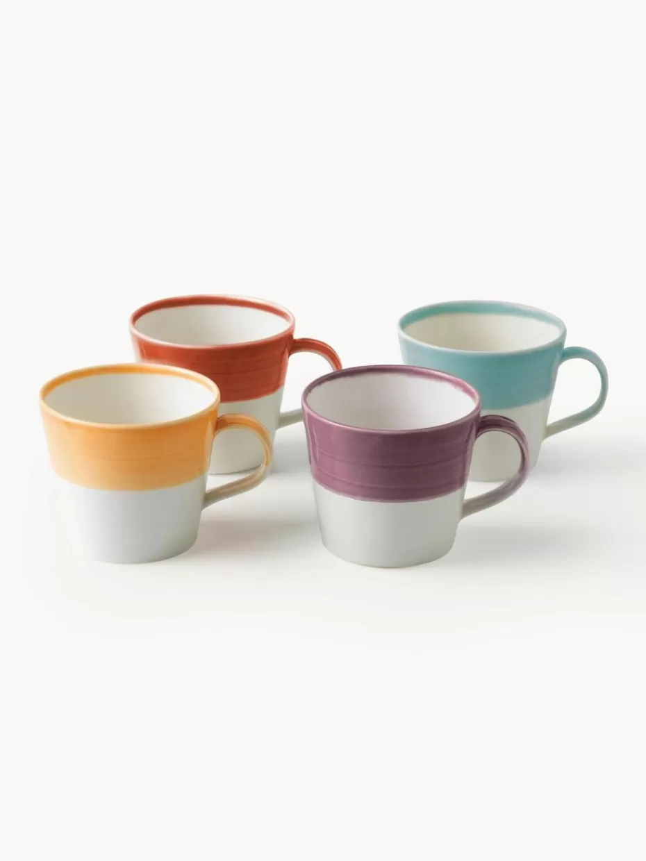 Tassen-Royal Doulton XL Tassen 1815 Brights aus Porzellan, 4er-Set