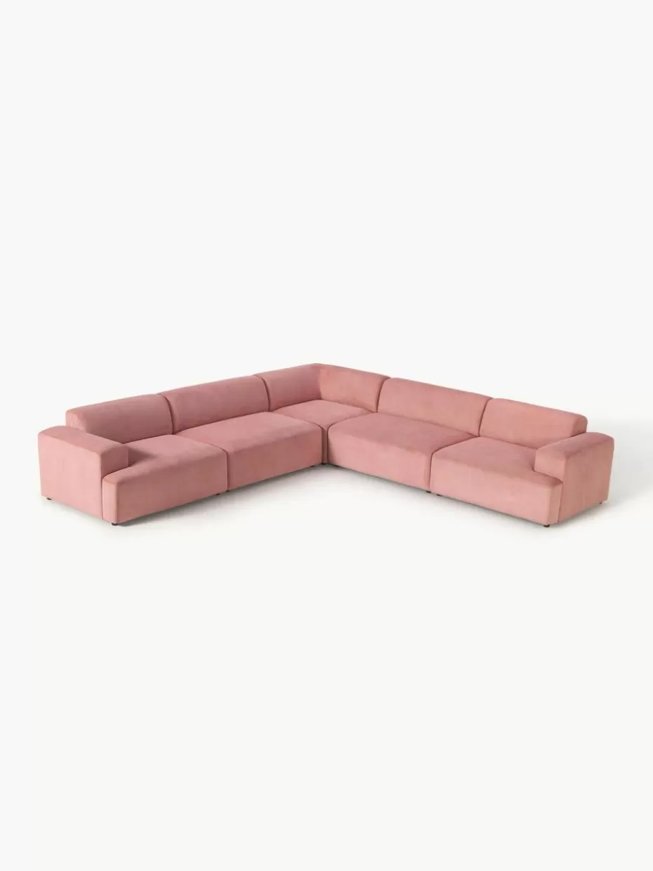 Sofas | Sofaserien-Westwing Collection XL-Ecksofa Melva aus Cord Cord Altrosa