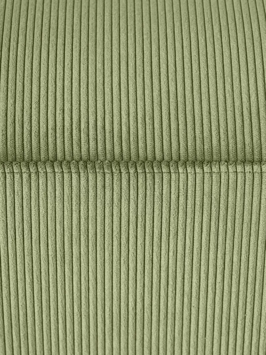Hocker | Sofaserien-Westwing Collection XL-Hocker Melva aus Cord, B 116 x T 42 cm Cord Olivgrün