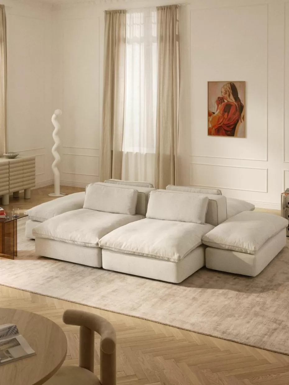 Sofas | Sofaserien-Westwing Collection XL-Mittelmodul Felix Webstoff Hellbeige