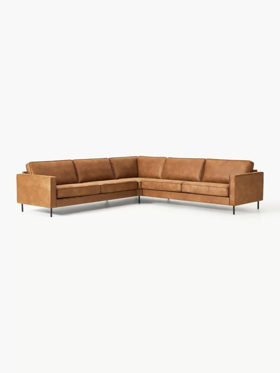 Sofaserien | Sofas-Westwing Collection XL-Wohnlandschaft Hunter aus recyceltem Leder Leder Braun