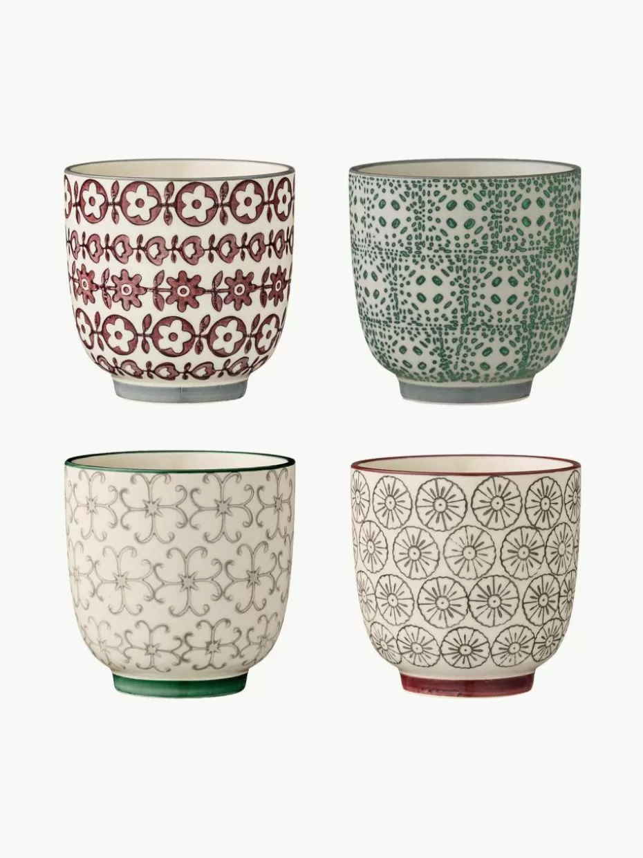 Tassen-Bloomingville XS Becher Karine mit kleinem Muster, 4er-Set