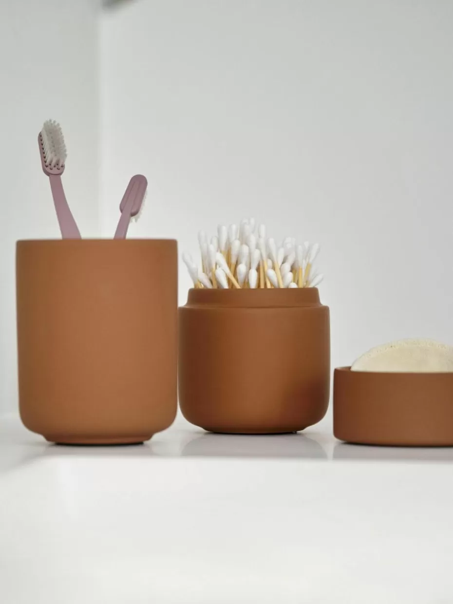 Zahnputzbecher-Zone Denmark Zahnputzbecher Ume mit Soft-Touch-Oberfläche Terrakotta